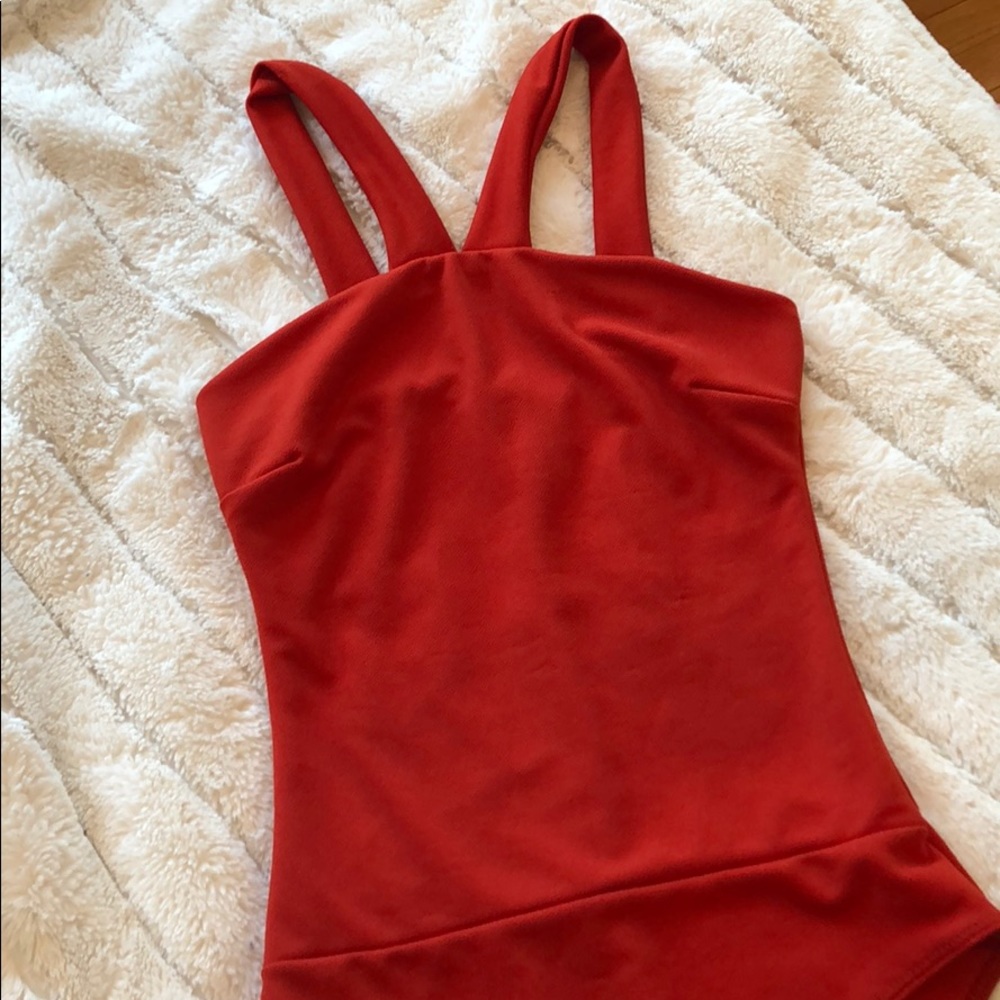 Red bodysuit